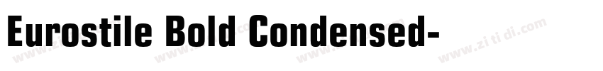 Eurostile Bold Condensed字体转换